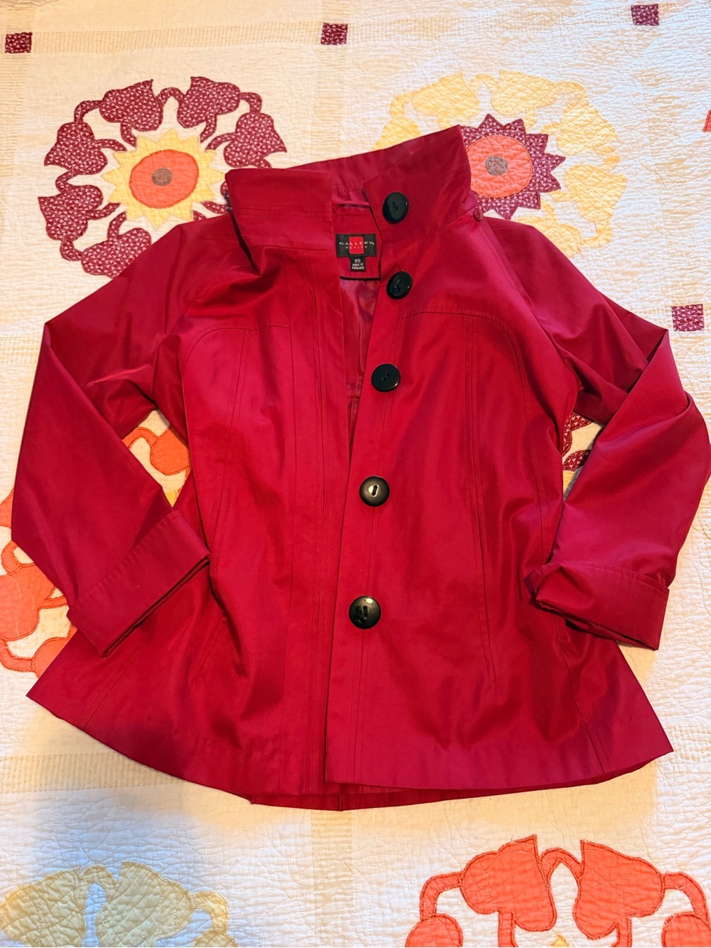 Woman’s Red Button-Front Jacket - Unbranded